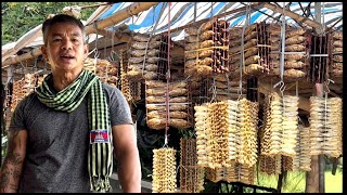 Kampong Rang Krajas Province Selling Smoked Fishes      កំពុងរាំងនៅខេត្តក្រចេះលក់ត្រីឆ្អើ