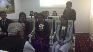 Melodious singing by students learning in Hindi in Turkmenistan