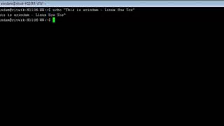 Linux - echo Command - w3resource