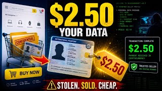 Dark Web Explained: What Really Happens to Your Stolen Data#cybersecurity #darkweb #hacking