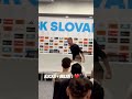 Kucka reaction Slovan-Milan❤️🖤