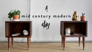 DIY MID CENTURY MODERN NIGHT STANDS | THE SORRY GIRLS