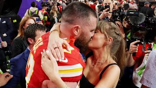 Taylor Swift and Travis Kelce KISS After Chiefs Super Bowl Win!