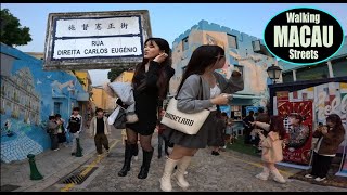 Walking Macau 2024: Popular Taipa Village 施督憲正街 Rua Direita Carlos Eugénio (China)