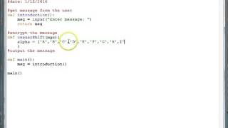 Ceasar Shift Cipher 1 Encryption