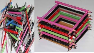 পুরাতন কলম দিয়ে অনেক সুন্দর একটি আইডিয়া -  Meke Pen Holder With Waste Pen- Craft Idea