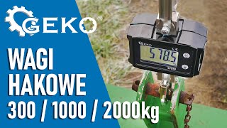 Wagi hakowe magazynowe, elektroniczne. 300kg / 1000kg / 2000kg od GEKO