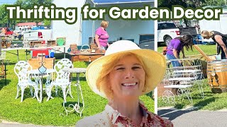 DISCOVERING Garden Gems Thrifting at a NEW Market! (Thrifting Garden Decor)
