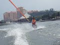 putrajaya waterski trainees feb 22 09 fatin practices wakecrossing in rough conditions