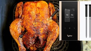 Cosori TurboBlaze Air Fryer Whole Chicken using Typhur SYNC Gold Wireless Meat Thermometer