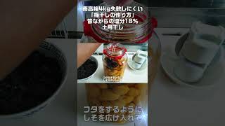 ①南高梅4kg【失敗しにくい梅干しの作り方】昔ながらの塩分18％！土用干し！ #Shorts #梅干し #南高梅 #赤しそ #塩分18％ #土用干し #昔ながらの梅干し #リッ欣ちゃんねる