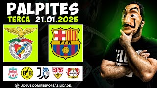 PALPITES DE FUTEBOL PARA HOJE DIA 21 01 2025 + DUPLA + PLACAR EXATO (LIGA DOS CAMPEÕES)