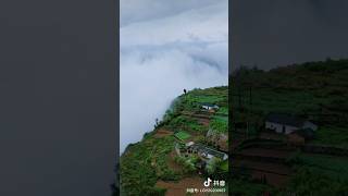 雨后的传统村落,云雾缭绕,如同仙境!# 旅行推荐官 #beautiful #china #douyin #tiktok #shorts #viral