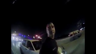 Body cam footage shows cop falling from freeway