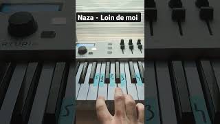 Loin de moi - Naza - Piano Easy Tutorial For beginners #piano #easy #tutorial #shorts #memes