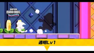 【マリオワンダー】透明Lv1の攻略