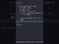 JavaScript Constructor Function #shorts #shortsviral #reels #trending #javascript #programming