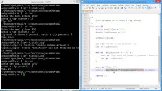 Programming example: Function parameters and returns
