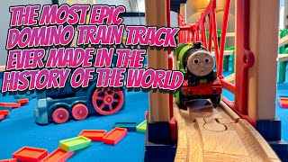 Dad's Domino Train Challenge: MewMew & Jellybean's Hilarious Invasion!