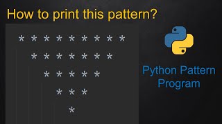 6 Python Pattern Program - Reverse Triangle without using any pre-defined method using While loop
