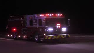 Pasco County Fire Rescue Engine 21, Battalion 1, and Truck 1 Responding