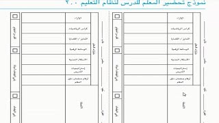 كيفيه تحضير دروس الصف الاول الابتدائى المنهج الجديد ترم تانى