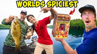 WORLD'S HOTTEST Gummy Bear FISHING CHALLENGE! (9 MILLION SCOVILLE)