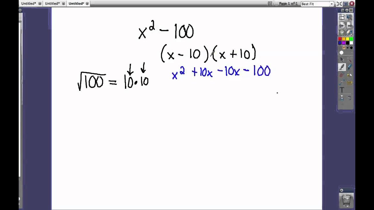 Factoring Perfect Squares - YouTube