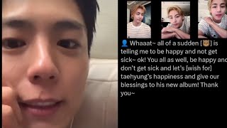 Park Bogum Comments on BTS Taehyung 'Layover' Instagram Live