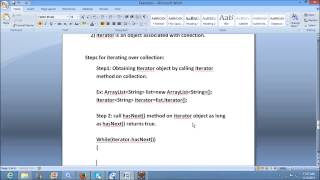 Explain iterator and methods in iterator in java!
