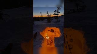 Winter Camping| Survival Shelter & Quinzee #asmr #survival #camping