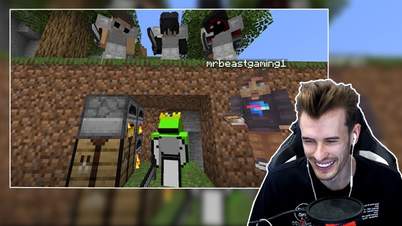 заквиель смотрит Dream Minecraft Speedrunner Vs 1 000 000 Mrbeast