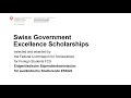 Study in Switzerland on full Scholarship #001 Swiss Government Excellence Scholarships   1 Min Intro