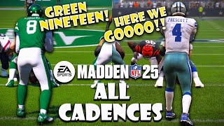 All Quarterback Cadences in Madden 25