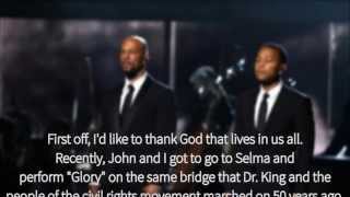 Common \u0026 John Legend Powerful Academy Awards (The Oscars 2015) Speech Transcript