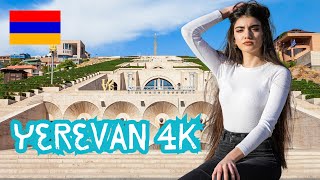 Yerevan 4K Walking Tour - Cascade, Saryan Street, Pushkin Steert