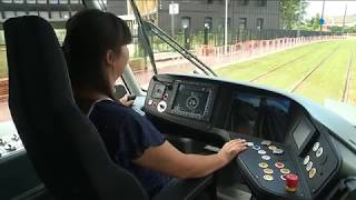 Travaux nocturnes du tramway de Caen