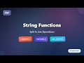 PHP String Functions: Explode, Implode & Str_split Explained for Beginners!