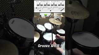 いますぐ使えるフィルイン -406個め- (6連Chops RLLRRL)  #shorts #drummer #drums #ドラムフィルイン #ドラムテクニック