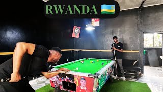 Playing pool w/ Sudanese in Rwanda | Kigali