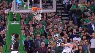 Bucks' Giannis Antetokounmpo Posterizes Celtics' Aron Baynes