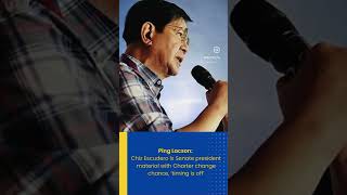 Ping Lacson: Chiz Escudero is Senate president material with Charter change chance, ‘timing is off’