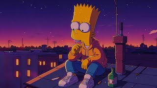 City Rooftop Calm 🌃 Lofi / Relax / Stress Relief ~ Bart Simpson Chill Vibes