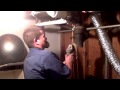 replacing a section of cracked  cast iron drain pipe in 20 minutes