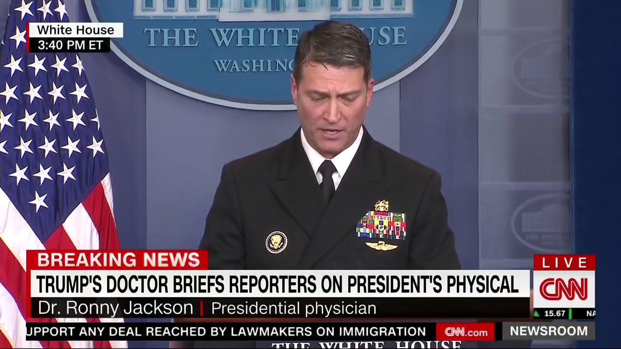 Trump's Doctor Briefs Press Corp Of Trump's Health: 'His Overall Health ...