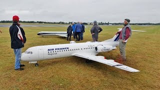 GIANT 1/5 SCALE FOKKER 70 RC AIRLINER DISPLAY - PST 130 TURBINES - PAUL AT LMA RAF COSFORD - 2017