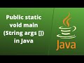 Why we use public static void main(String args[]) in Java? || Programming Knowledge