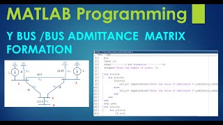 BUS admittance matrix or Y BUS matrix formation with example | MATLAB Programming Tutorial