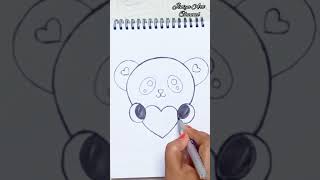 #shorts #pandadrawing | Panda drawing  easy | #creativeart