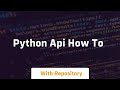 python api how to
